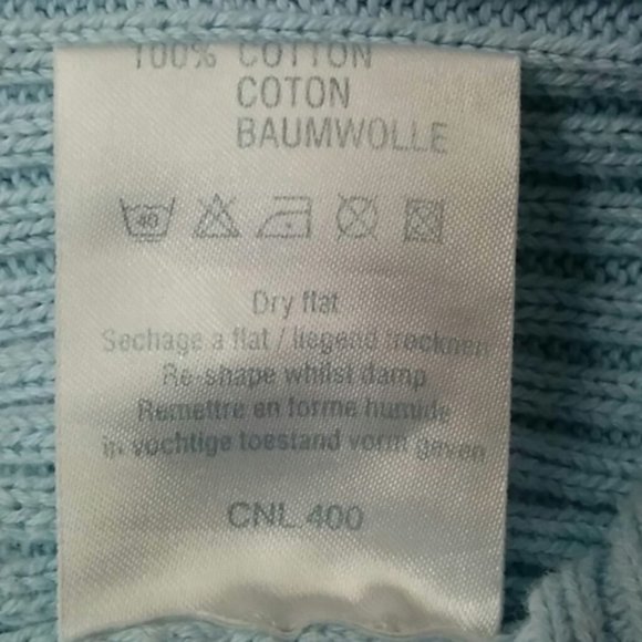 Cotton light blue knit top XS-S - Picture 6 of 6